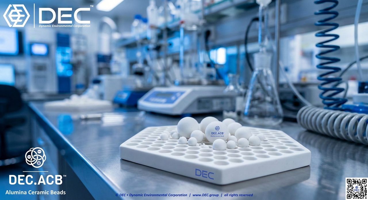 Alumina Ceramic Beads | high-density sintered alumina • DEC.ACB™ alumina ceramic beads (ACB), high-density sintered alumina, support, molecular sieve, molecular sieves, zeolite, molsieve, molsieves, water removal, solvent dehydration, DEC, Dynamic Environmental Corporation, DEC IMPIANTI, DEC HOLDING, DEC SERVICE, DEC ENGINEERING, DEC AUTOMATION, DEC LAB, DEC ANALYTICS, DEC Group