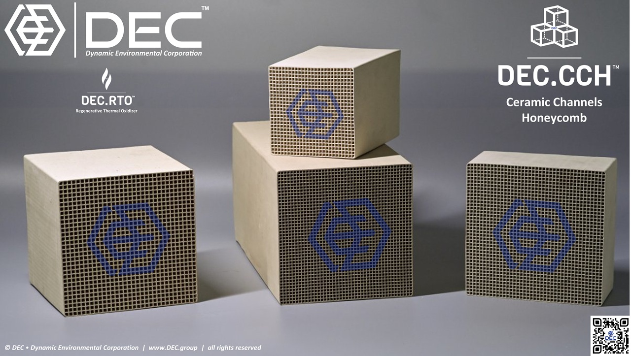 Ceramic Channels Honeycomb, heat transfer efficiency, heat exchange media, surface area optimization, high-temperature resistance, cordierite, silicon carbide, energy recovery, fuel consumption reduction, catalyst support, platinum catalyst, palladium catalyst, corrosion resistance, ceramic saddles, industrial exhaust treatment, sustainable emission control, environmental compliance, long-term reliability, CCH, DEC, Dynamic Environmental Corporation (DEC), DEC IMPIANTI, DEC HOLDING, DEC SERVICE, DEC ENGINEERING, DEC AUTOMATION, DEC LAB, DEC ANALYTICS, DEC Group