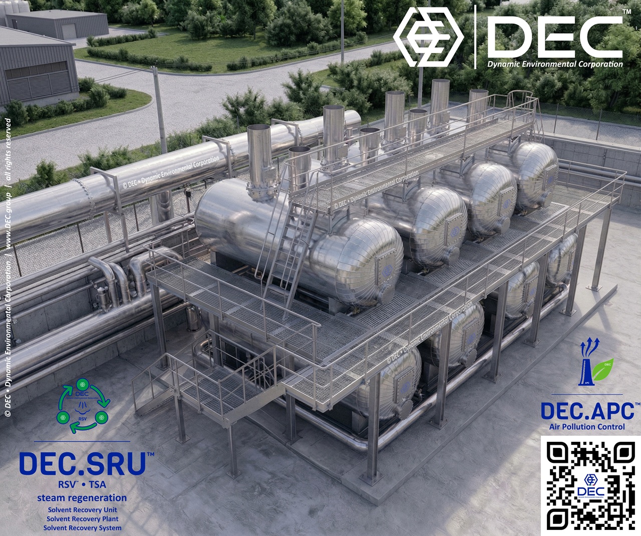 Solvent Recovery Unit • Solvent Recovery Plant • Solvent Recovery System | activated carbon | steam regeneration | installed at a large adhesive tapes coating industry | DEC • Dynamic Environmental Corporation Solvent Recovery Unit, Solvent Recovery System, Solvent Recovery Plant, SMS, Smart Modular System, CBS, Custom Built System, activated carbon solvent recovery, steam regeneration, solvent recovery, activated carbon, VOC recovery, Air purification, Air filtration, Industrial air pollution control, VOC emission control, Environmental sustainability, Green technology, steam regeneration, steam desorption, Thermal Swing Adsorption, carbon bed regeneration, Solvent desorption, Solvent condensation, in situ, TSA, RSV, DEC, Dynamic Environmental Corporation (DEC), DEC IMPIANTI, DEC HOLDING, DEC SERVICE, DEC ENGINEERING, DEC AUTOMATION, DEC LAB, DEC ANALYTICS, DEC Group