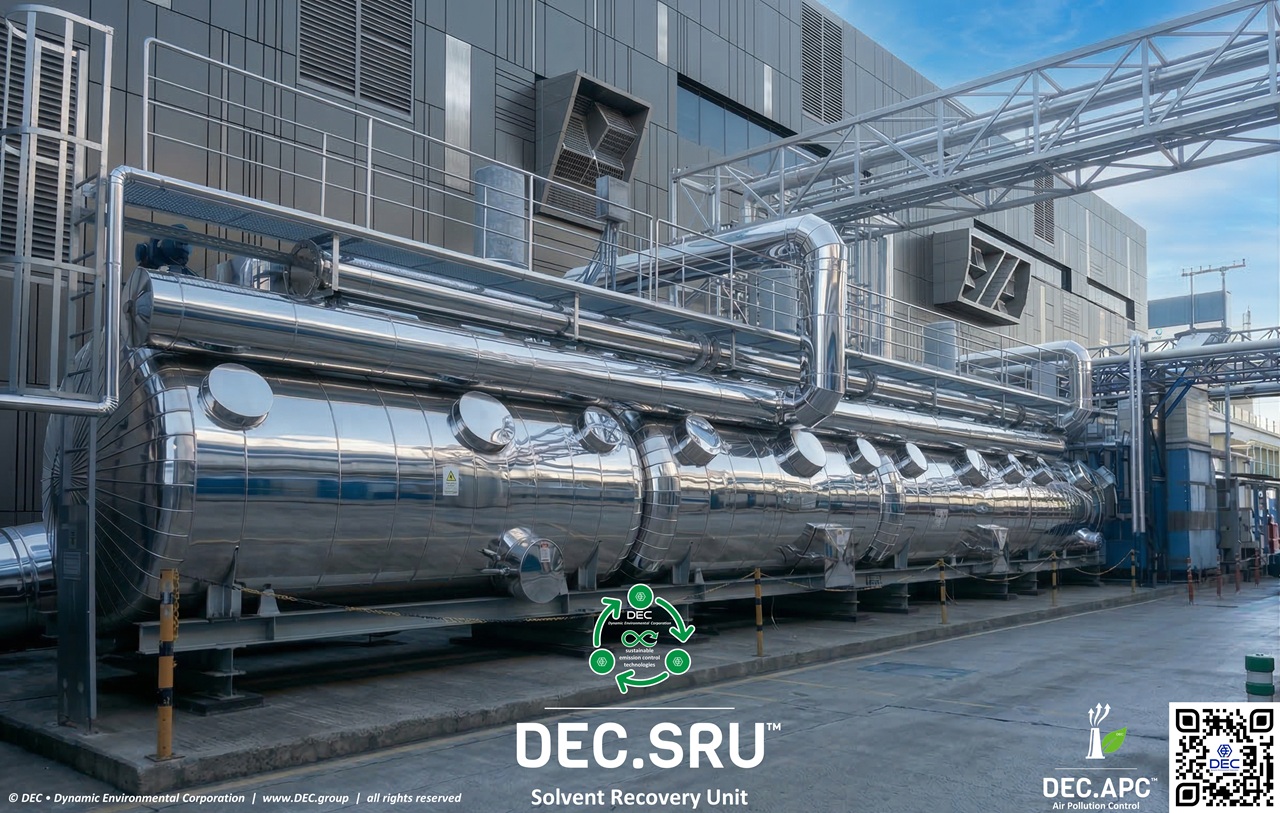 solvent recovery, Solvent Recovery Unit (SRU), Solvent Recovery Plant (SRP), Solvent Recovery System (SRS), solvent recycling, solvent reclamation, solvent recovery process, activated carbon solvent recovery, activated carbon, activated carbon adsorption system, impianto recupero solventi, sistema recupero solventi, unità recupero solventi, VOC recovery, VOC recovery process, VOC abatement, VOC emission control technology, VOC abatement systems, VOC recovery system, VOC recovery equipment, récupération des solvants, récupération des COV, Unité de Récupération des Solvants (URS), recuperación de disolventes, recuperação de solventes, lösemittelrückgewinnung, lösemitteln aus abluftströmen, abluft rückgewinnung anlage (ARA), industrial sustainable VOC control systems, air pollution, emission reduction, industrial emissions, air quality, VOC emission control, VOC abatement, pollution control, sustainable manufacturing, emission control technologies, VOC treatment, VOC capture, industrial hygiene, regulatory compliance, decarbonization, decarbonize, GHG, CO2, green technology, clean air solutions, pollution prevention, sustainable practices, energy efficiency, low emission systems, process optimization, environmental compliance, environmental impact, industrial ventilation, VOC management, sustainable engineering, eco-friendly solutions, adsorbent, adsorbent regeneration, nitrogen, steam, vacuum, VOC recovery, solvent purification, air purification, air filtration, industrial air pollution control, air pollution control, environmental sustainability, economic responsibility, environmental responsibility, social responsibility, green technology, circular economy, composti organici volatili (COV), volatile organic compounds (VOC), composés organiques volatils (COV), compuestos orgánicos volátiles (COV), compostos orgânicos voláteis (COV), flüchtigen organischen Verbindungen, Smart Modular System (SMS), Custom Built System (CBS), engineering, sustainable, innovation, Best Available Technique (BAT), BAT reference documents (BREF), Industrial Emissions Directive (IED), distillation, solvent distillation, activated carbon, adsorption, desorption, distillation, residual, oxygen, LEL monitoring, engineering, supply, turnkey, low carbon emissions, ultra low emission process (ULEP), green deal, carbon reduction, low carbon, carbon neutrality, near-zero emission (NZE), near zero, net zero, net-zero emissions, greenhouse gas mitigation, carbon footprint, carbon capture and storage (CCS), green house gas (GHG), CO2, chemical recycling, recycling, sustainability solutions, sustainability, reclaiming, carbon offset, circular economy, climate change, climate policy, climate action, environmental challenges, sustainable development, sustainability roadmap, solvent compatibility, efficiency, return of investment, ROI, cost, savings, cost reduction, Triple Bottom Line (TBL), Environmental Social Corporate Governance (ESG), DEC, Dynamic Environmental Corporation, DEC IMPIANTI, DEC HOLDING, DEC SERVICE, DEC ENGINEERING, DEC AUTOMATION, DEC LAB, DEC ANALYTICS, DEC Group