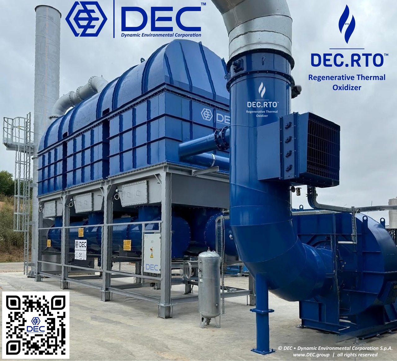 Regenerative Thermal Oxidizer, RTO, thermal oxidizer, thermal incinerator, oxidation equipment, Recuperative Thermal Oxidizer, Oxydateur Thermique Régénératif, Oxidación Térmica Regenerativa, Regenerativ-Thermische Oxidation, GHG, CO2, NOx, CO, N2O, direct-fired thermal oxidizer, afterburner, air pollution control, industrial exhaust treatment, Volatile Organic Compounds (VOCs), Hazardous Air Pollutants (HAPs), emission control system, pollution abatement, combustion chamber, destruction efficiency, Heat recovery, Exhaust gas treatment, Industrial emissions control, Energy efficiency, Furnaces, XTO, TOX, VOC, HAP, used Thermal Oxidizer, Thermal Oxidation, Thermal Oxidizer Service, Thermal Oxidizer Repair, Thermal Oxidizer Maintenance, oxidiser, MACT, BACT, RACT, EPA, Title V Permit, Destruction Efficiency, 99% Destruction Efficiency, Combustion, Combustion Controls, environmental services, DEC, Dynamic Environmental Corporation, DEC IMPIANTI, DEC HOLDING, DEC SERVICE, DEC ENGINEERING, DEC AUTOMATION, DEC LAB, DEC ANALYTICS, DEC Group