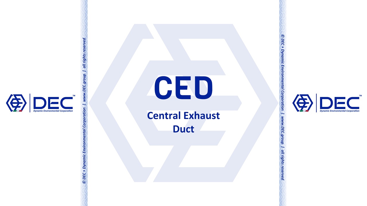 Central Exhaust Duct, Solvent Laden Air, SLA, VOC abatement, volatile organic compounds, industrial ventilation, air pollution control, exhaust ducting, emission control, environmental compliance, industrial exhaust, air treatment system, RTO, regenerative thermal oxidizer, activated carbon, solvent recovery, air purification, industrial air quality, exhaust system design, CED, DEC.CED, DEC, Dynamic Environmental Corporation (DEC), DEC IMPIANTI, DEC HOLDING, DEC SERVICE, DEC ENGINEERING, DEC AUTOMATION, DEC LAB, DEC ANALYTICS, DEC Group