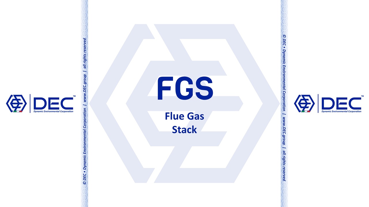 Flue Gas Stack • FGS | DEC • Dynamic Environmental Corporation flue gas stack, industrial chimney, exhaust stack, VOC abatement, volatile organic compound abatement, emission control, air pollution control, industrial exhaust, stack emissions, environmental compliance, thermal oxidizer exhaust, catalytic oxidizer exhaust, solvent recovery, rotoconcentrator, rotary bed concentrator, rotor concentrator, air quality, industrial ventilation, abatement system discharge, treated emissions, pollution abatement, environmental engineering, clean air technology, FGS, DEC.FGS, DEC, Dynamic Environmental Corporation (DEC), DEC IMPIANTI, DEC HOLDING, DEC SERVICE, DEC ENGINEERING, DEC AUTOMATION, DEC LAB, DEC ANALYTICS, DEC Group