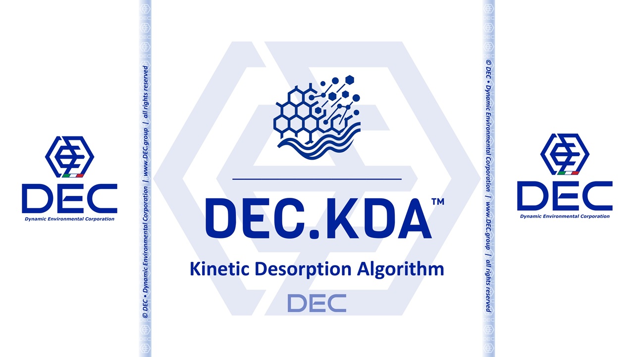 DEC.KDA™ • Kinetic Desorption Algorithm | DEC • Dynamic Environmental Corporation Kinetic Desorption Algorithm • DEC.KDA™ brand image