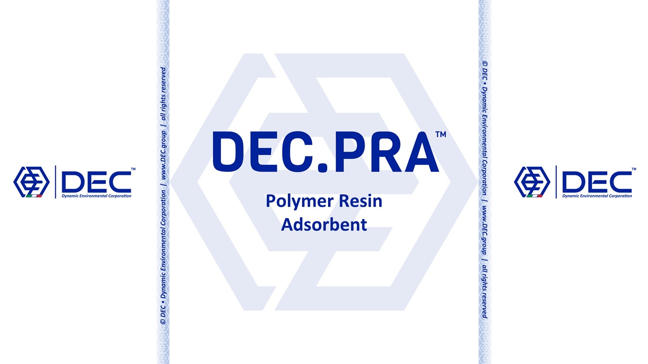 Polymer Resin Adsorbent, porous material, contaminant removal, fluid purification, polymers, three-dimensional mesh, selective adsorption, polymeric adsorbents, aromatic polystyrenic, polydivinylbenzene, aliphatic methacrylic resins, activated carbon alternative, zeolite alternative, stable adsorbent, low metal impurities, no polymerization issues, pore clogging prevention, high surface area, solvent characteristics, chemical interactions, VOC removal, versatile material, industrial filtration, water treatment, air purification, chemical processing, pharmaceutical applications, PRA, DEC.PRA, DEC, Dynamic Environmental Corporation (DEC), DEC IMPIANTI, DEC HOLDING, DEC SERVICE, DEC ENGINEERING, DEC AUTOMATION, DEC LAB, DEC ANALYTICS, DEC Group