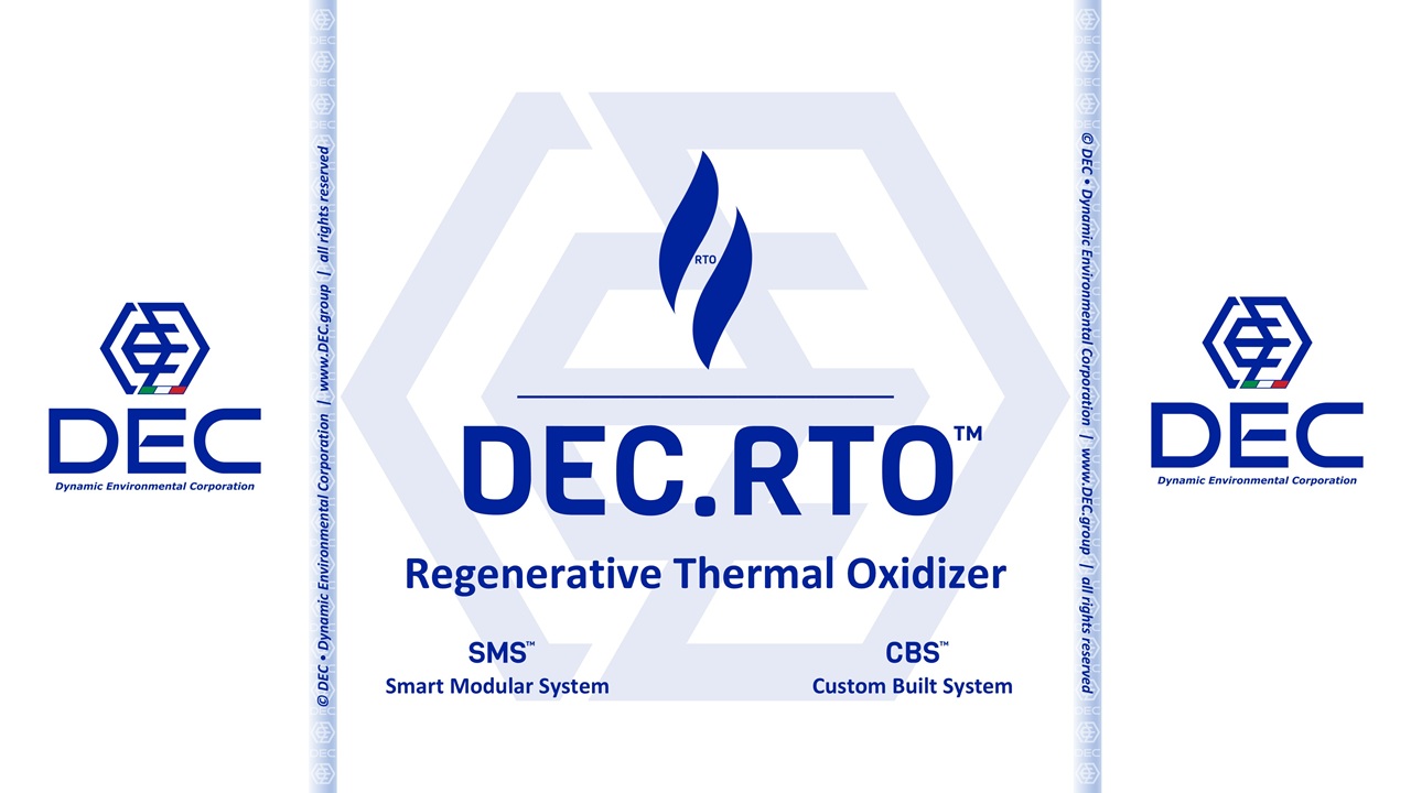 Regenerative Thermal Oxidizer, RTO, thermal oxidizer, thermal incinerator, oxidation equipment, Recuperative Thermal Oxidizer, Oxydateur Thermique Régénératif, Oxidación Térmica Regenerativa, Regenerativ-Thermische Oxidation, GHG, CO2, NOx, CO, N2O, direct-fired thermal oxidizer, afterburner, air pollution control, industrial exhaust treatment, Volatile Organic Compounds (VOCs), Hazardous Air Pollutants (HAPs), emission control system, pollution abatement, combustion chamber, destruction efficiency, Heat recovery, Exhaust gas treatment, Industrial emissions control, Energy efficiency, Furnaces, XTO, TOX, VOC, HAP, used Thermal Oxidizer, Thermal Oxidation, Thermal Oxidizer Service, Thermal Oxidizer Repair, Thermal Oxidizer Maintenance, oxidiser, MACT, BACT, RACT, EPA, Title V Permit, Destruction Efficiency, 99% Destruction Efficiency, Combustion, Combustion Controls, environmental services, DEC, Dynamic Environmental Corporation, DEC IMPIANTI, DEC HOLDING, DEC SERVICE, DEC ENGINEERING, DEC AUTOMATION, DEC LAB, DEC ANALYTICS, DEC Group