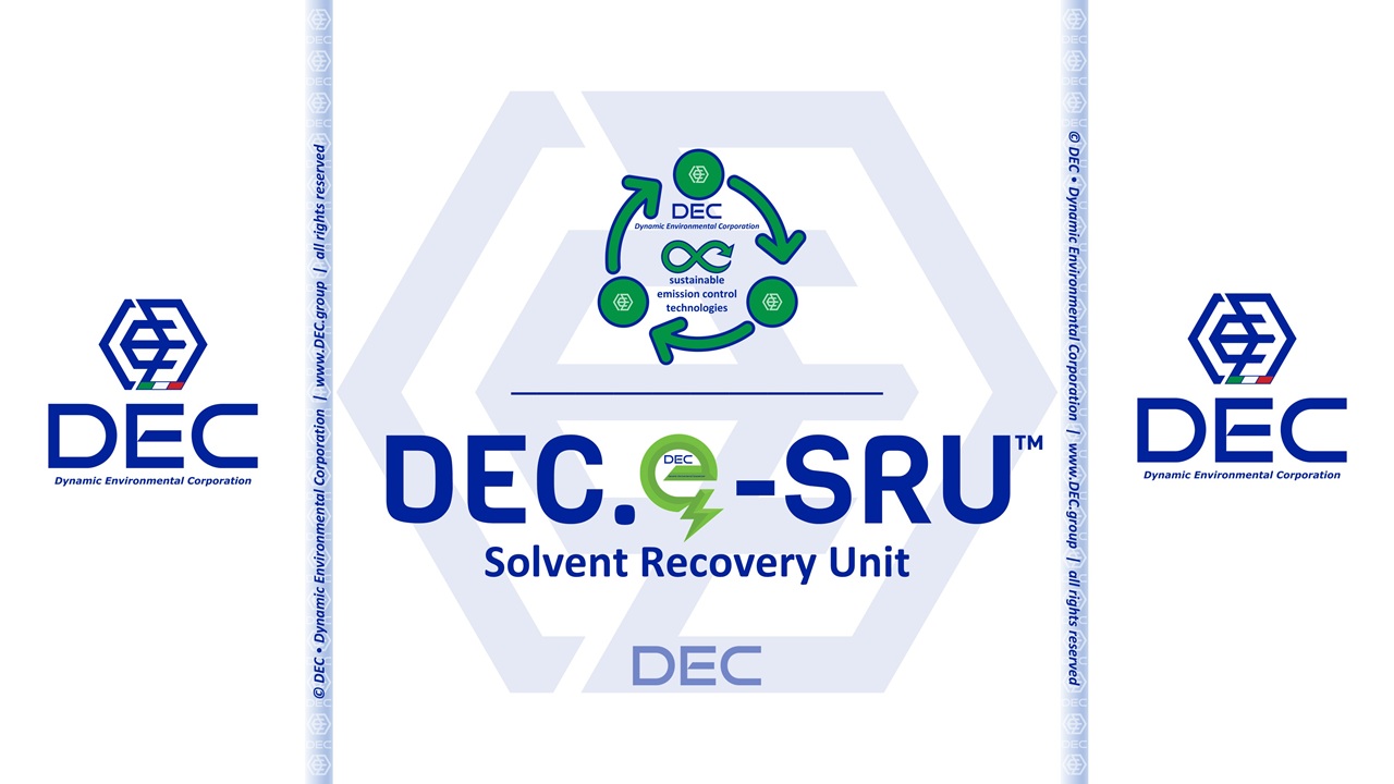 DEC.e-SRU™ full-electric solvent recovery (SMS™ series | Smart Modular Systems), activated carbon, RSX™ nitrogen regeneration | DEC • Dynamic Environmental Corporation e-SRU, solvent recovery, all-electric SRU, zero emissions, VOC recovery, renewable energy, sustainable VOCs, GHG-free, carbon regeneration, green technology, net zero, solvent recycling