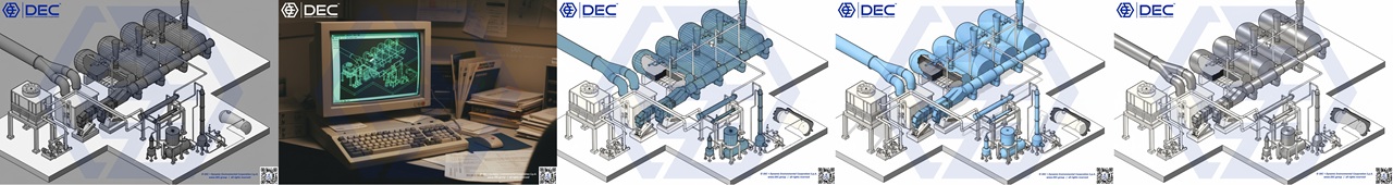 CAD, 3D models, CATIA, Computer Aided Three-Dimensional Interactive Application, engineering drawings, transition, high-end graphical computing for industrial design, VAX, computing, DEC, Dynamic Environmental Corporation (DEC), DEC IMPIANTI, DEC HOLDING, DEC SERVICE, DEC ENGINEERING, DEC AUTOMATION, DEC LAB, DEC ANALYTICS, DEC Group